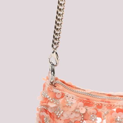BORSA PAILLETTES CON FIORI
