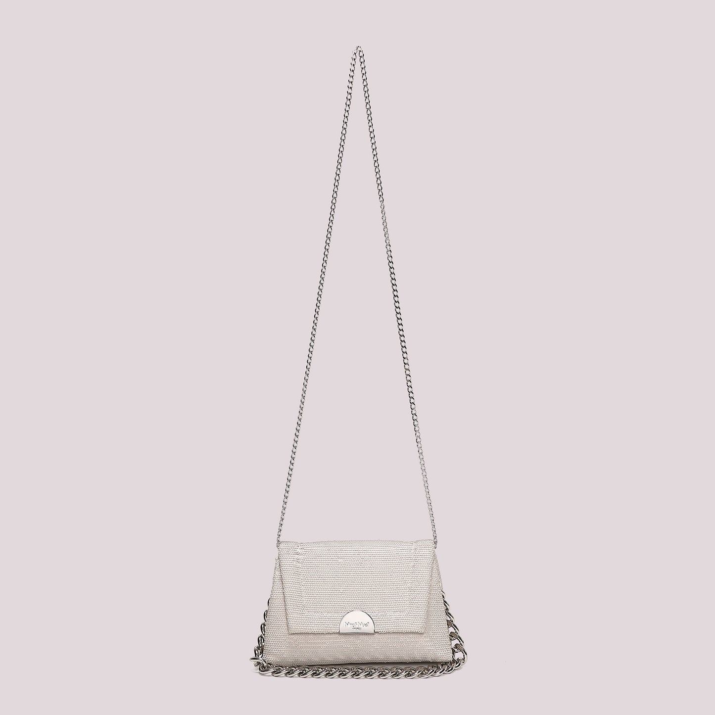 BORSA A MANO CON CATENA E PAILLETTES