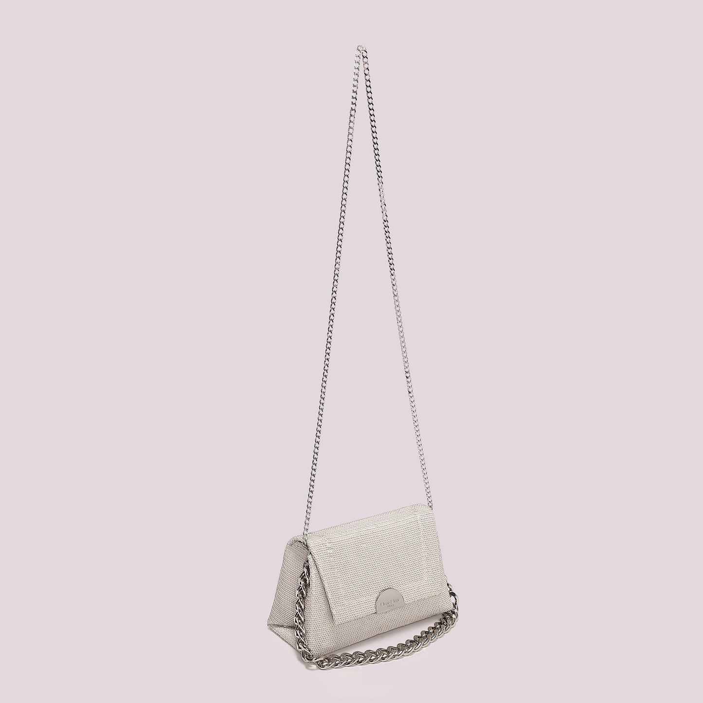 BORSA A MANO CON CATENA E PAILLETTES