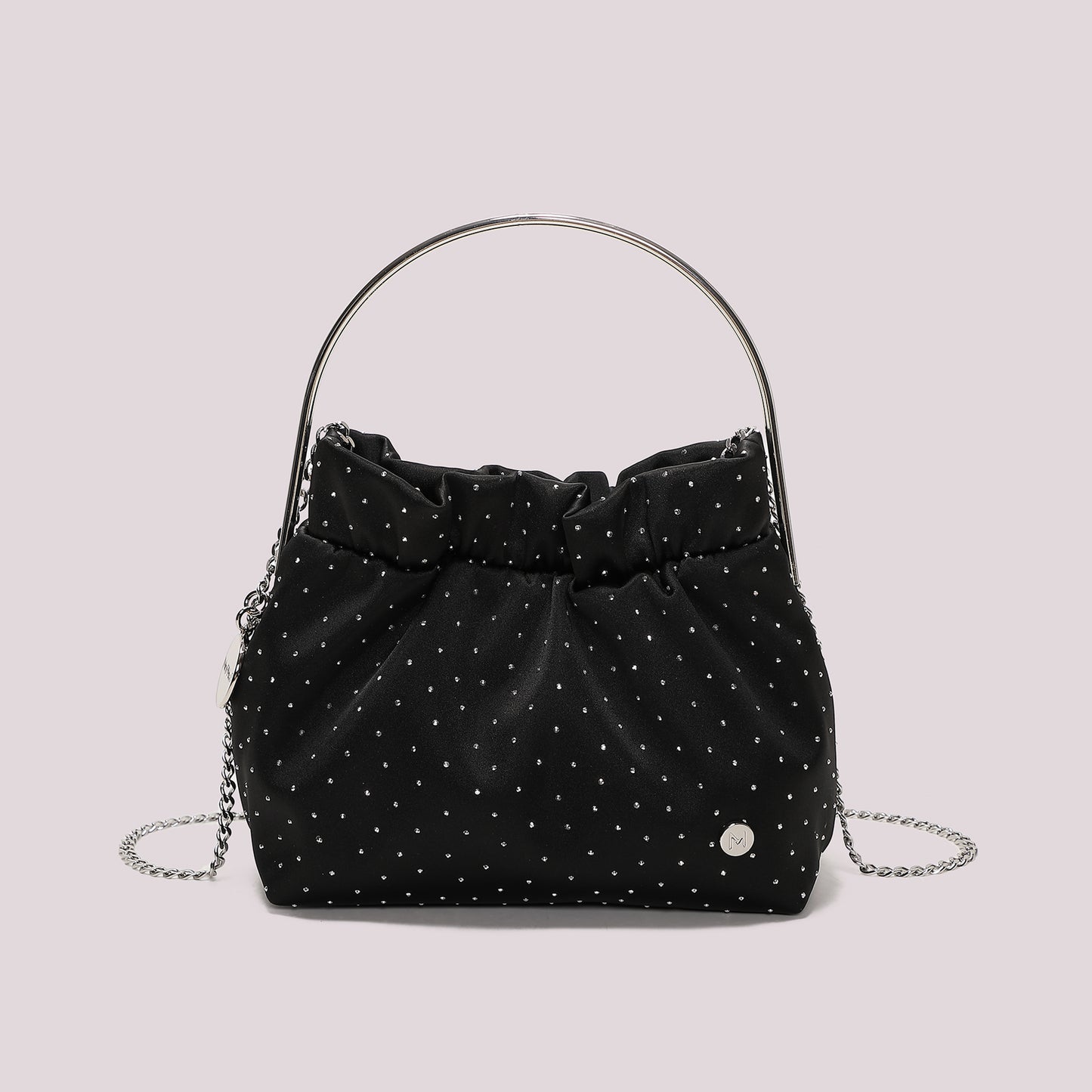 BORSA IN TESSUTO CON STRASS