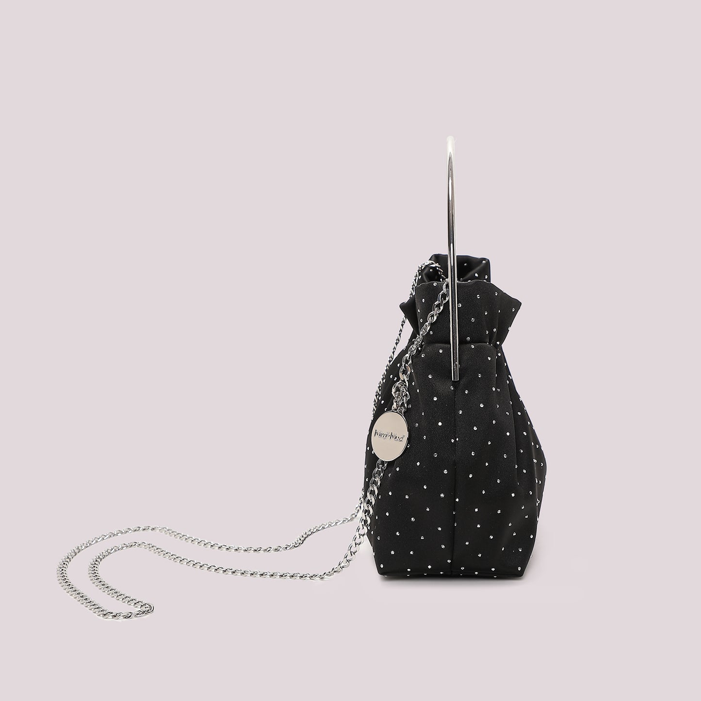 BORSA IN TESSUTO CON STRASS