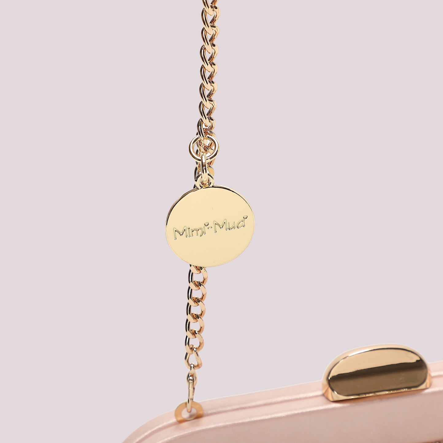 BORSA CLUTCH IN TESSUTO CON LOGO IN STRASS