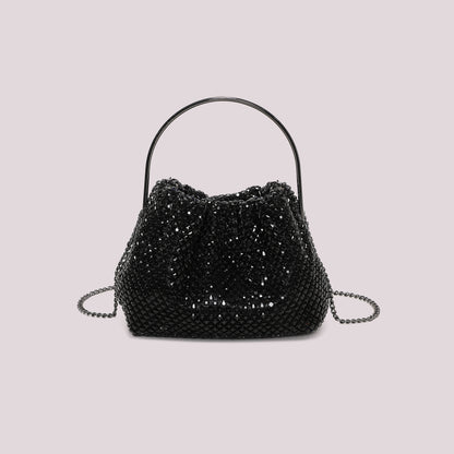BORSA MORBIDA DI STRASS CON MANICO RIGIDO
