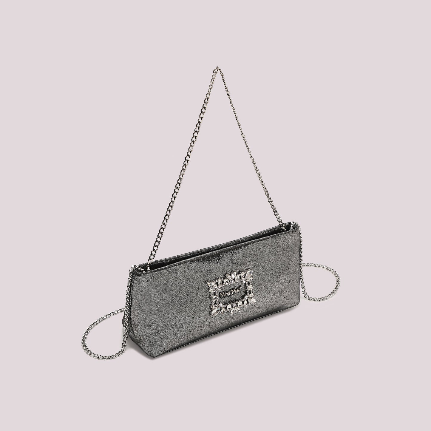 BORSA CLUTCH CON DETTAGLIO GIOIELLO