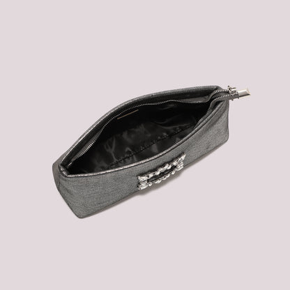 BORSA CLUTCH CON DETTAGLIO GIOIELLO