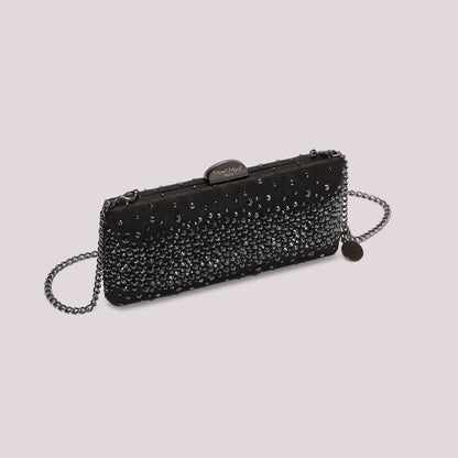 BORSA CLUTCH CON STRASS SPARSI