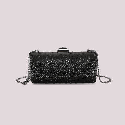 BORSA CLUTCH CON STRASS SPARSI