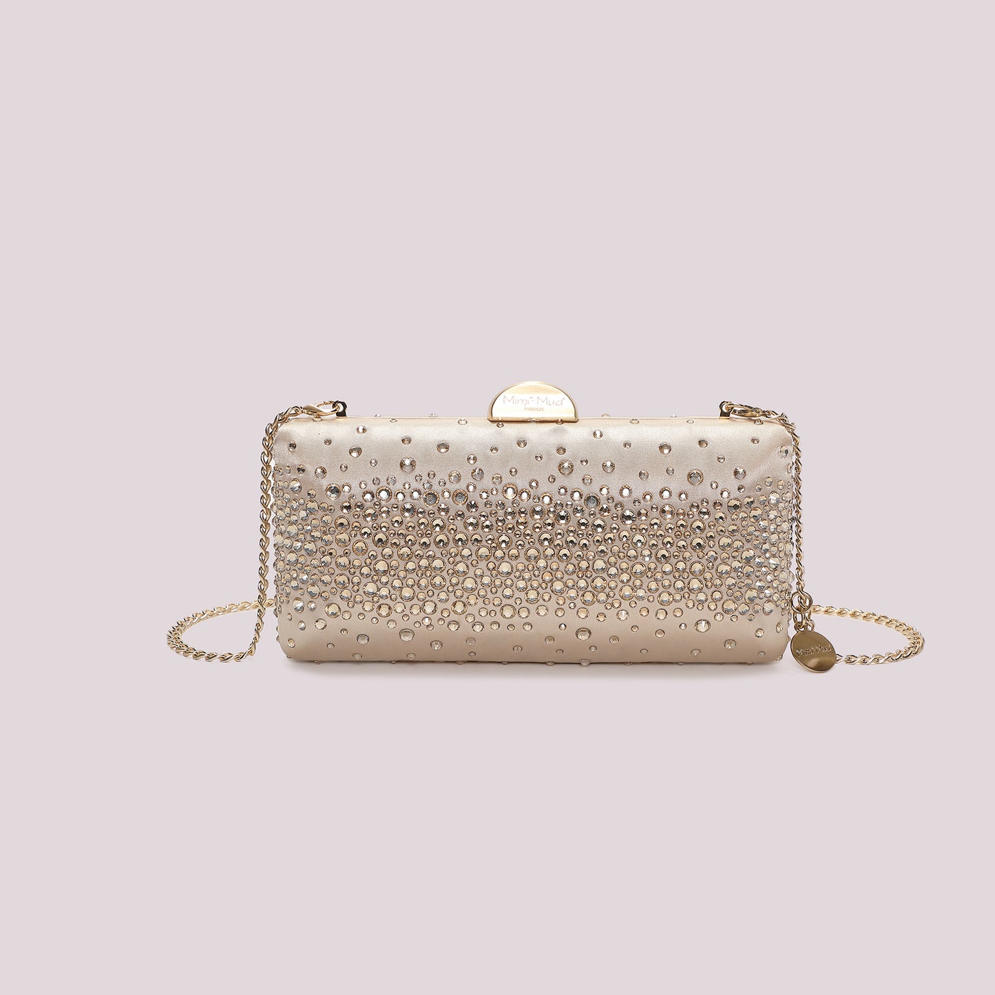 BORSA CLUTCH CON STRASS SPARSI