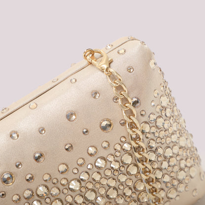 BORSA CLUTCH CON STRASS SPARSI