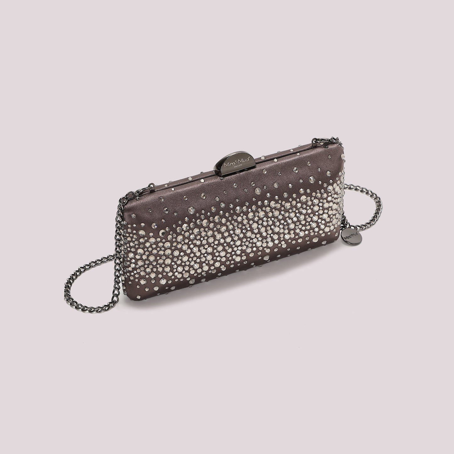 BORSA CLUTCH CON STRASS SPARSI