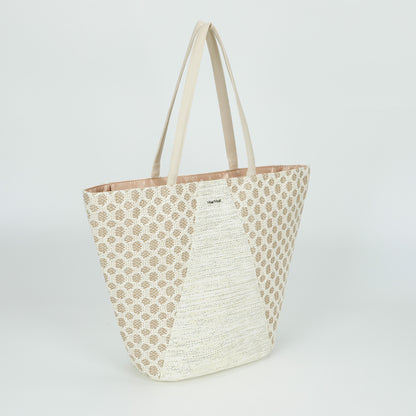 BORSA SHOPPER TRAFORATA IN STRAW PAPER