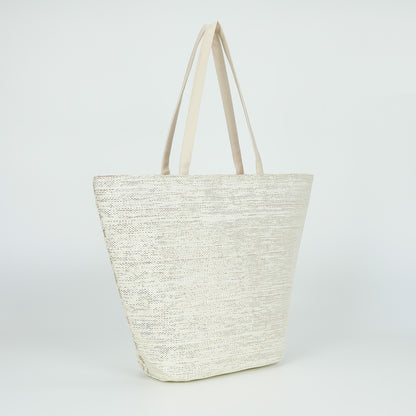 BORSA SHOPPER TRAFORATA IN STRAW PAPER