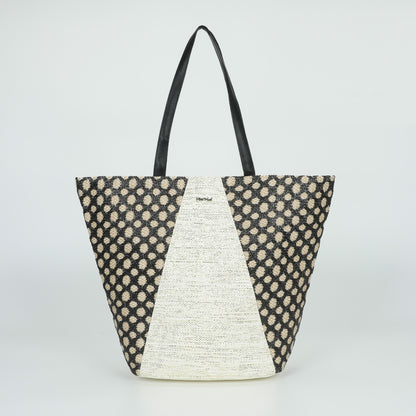 BORSA SHOPPER TRAFORATA IN STRAW PAPER