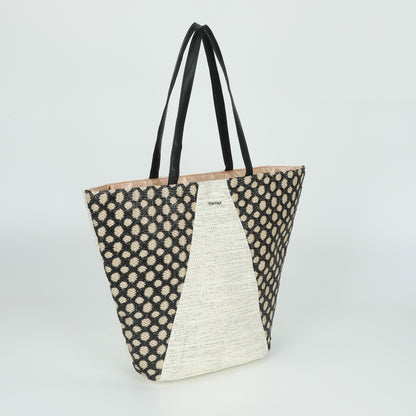 BORSA SHOPPER TRAFORATA IN STRAW PAPER