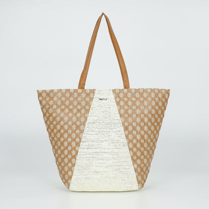 BORSA SHOPPER TRAFORATA IN STRAW PAPER