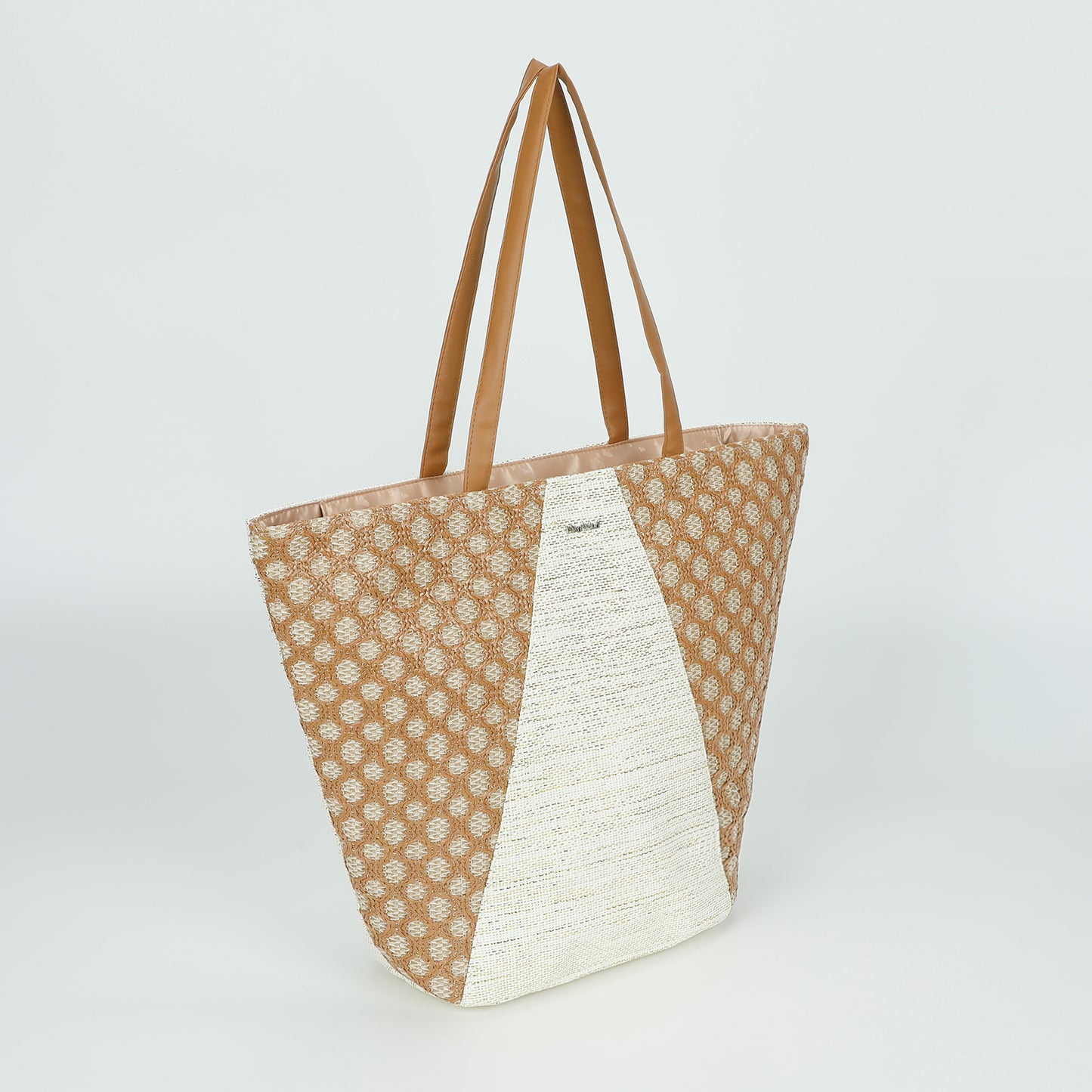 BORSA SHOPPER TRAFORATA IN STRAW PAPER