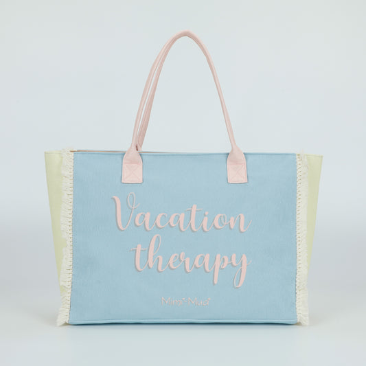 BORSA SHOPPER GRANDE "VACATION THERAPY"