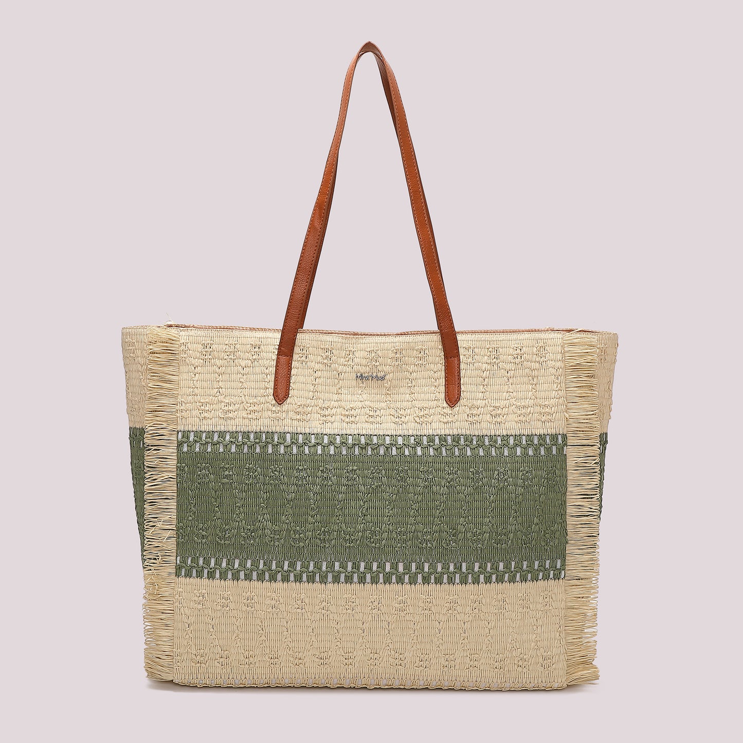 BORSA SHOPPER CON STRISCIA COLORATA
