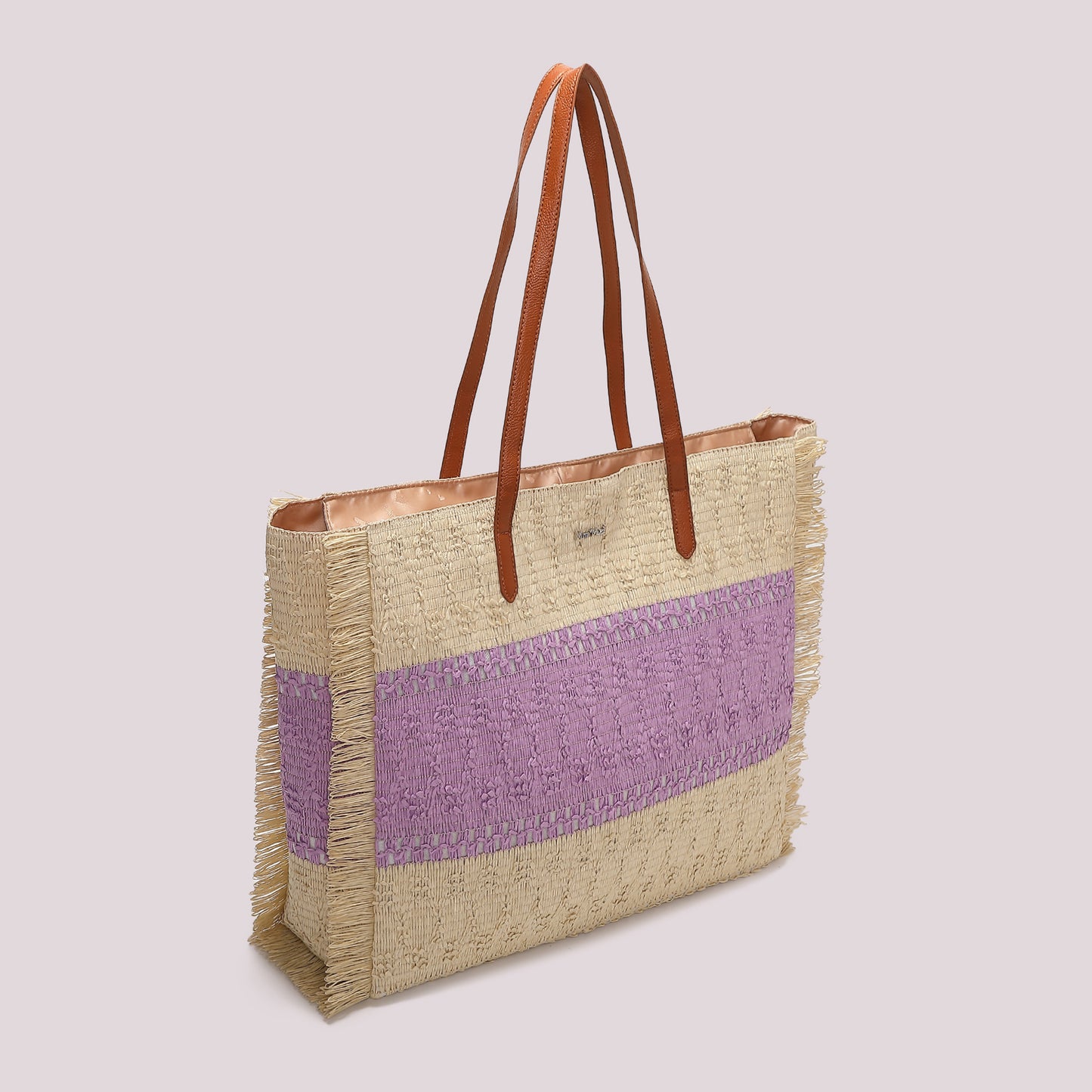 BORSA SHOPPER CON STRISCIA COLORATA