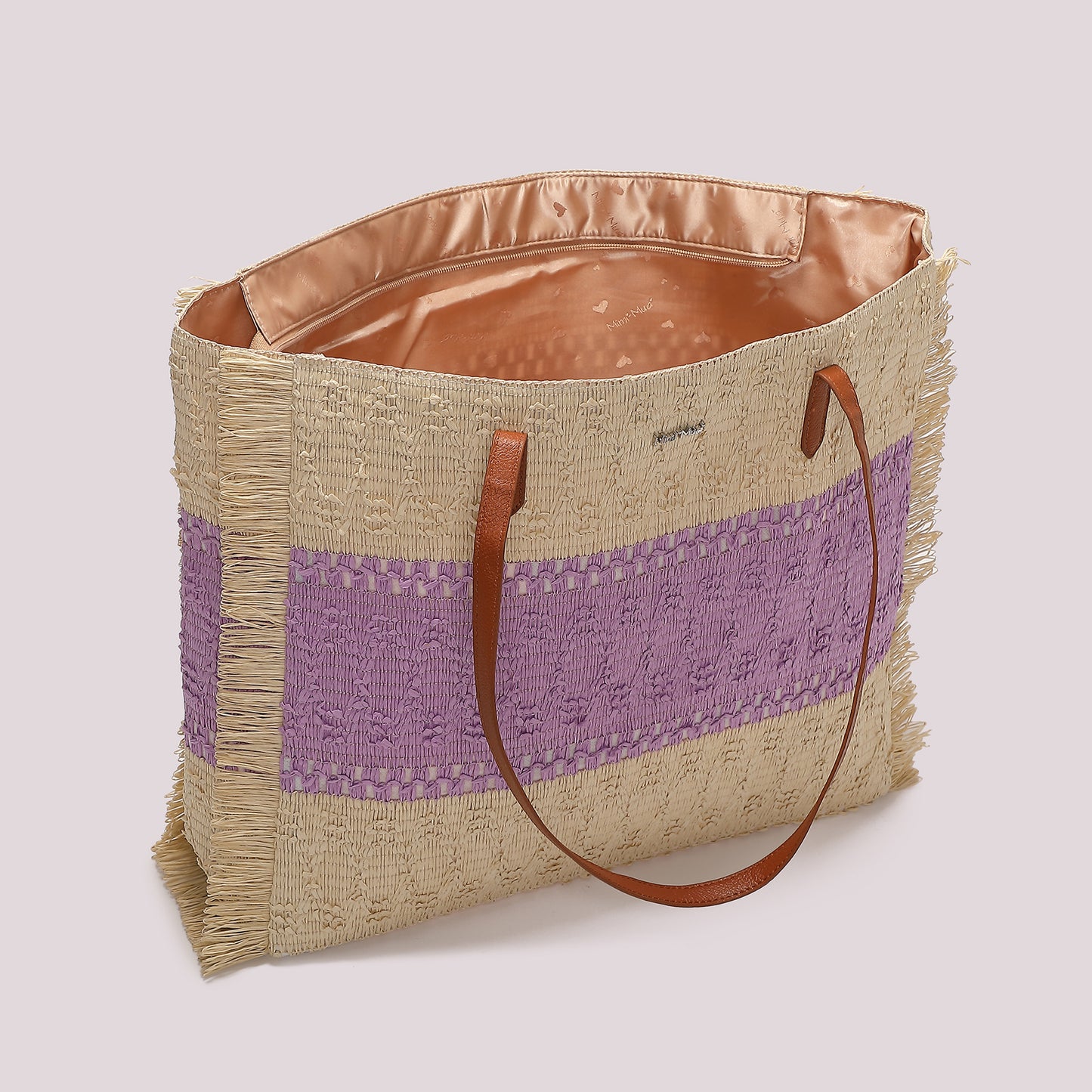 BORSA SHOPPER CON STRISCIA COLORATA