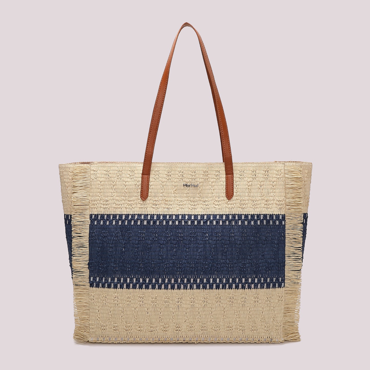 BORSA SHOPPER CON STRISCIA COLORATA