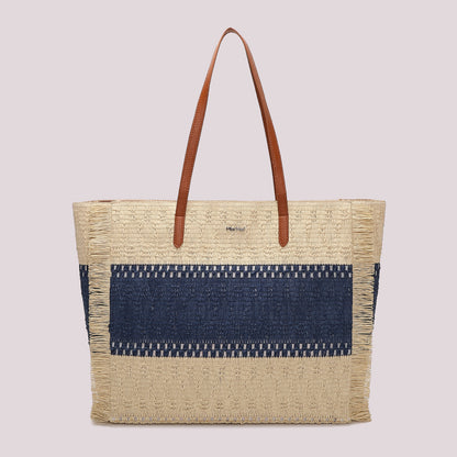 BORSA SHOPPER CON STRISCIA COLORATA