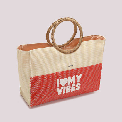 BORSA SHOPPER "I LOVE MY VIBES"