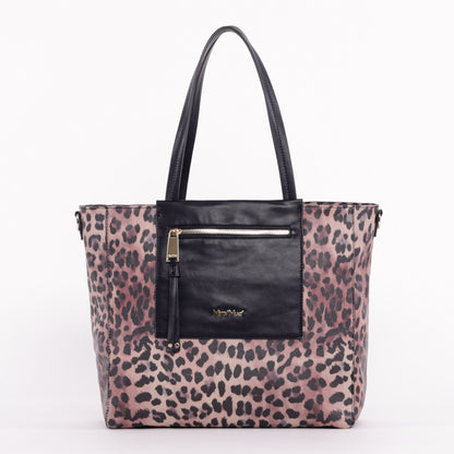 BORSA SHOPPER CON STAMPA LEOPARDATA