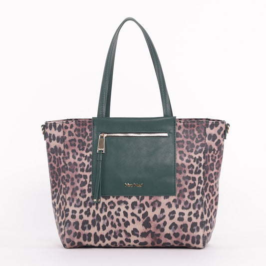 BORSA SHOPPER CON STAMPA LEOPARDATA