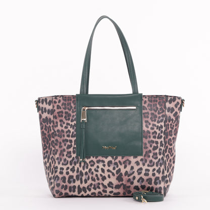 BORSA SHOPPER CON STAMPA LEOPARDATA