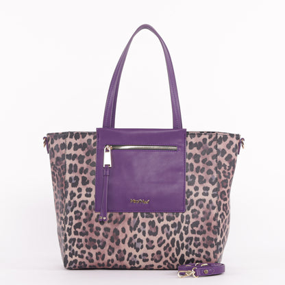 BORSA SHOPPER CON STAMPA LEOPARDATA