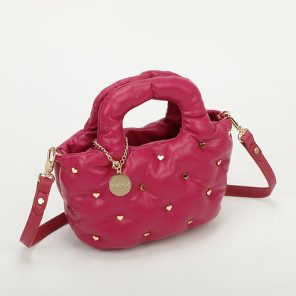 BORSA A MANO PICCOLA CON BORCHIE A CUORE