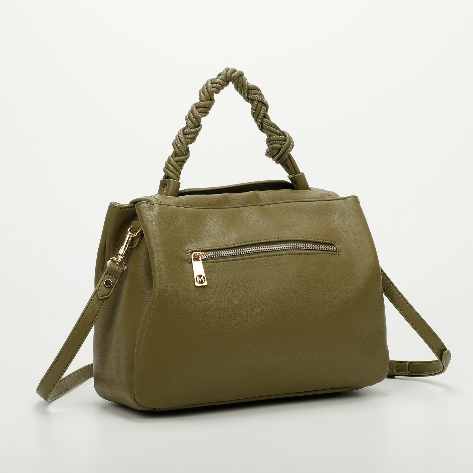 Borsa con manico superiore con motivo geo decorato foulard Borsa con manico superiore con motivo geo decorato foulard