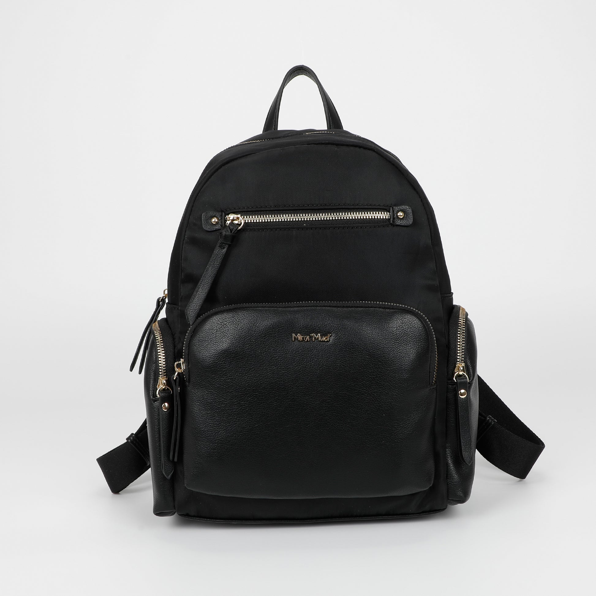 ZAINO IN NYLON CON DETTAGLI IN PU