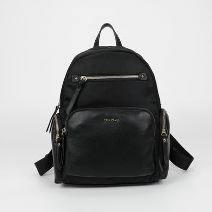 ZAINO IN NYLON CON DETTAGLI IN PU