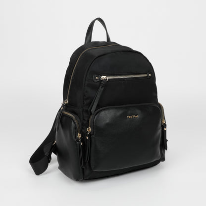 ZAINO IN NYLON CON DETTAGLI IN PU