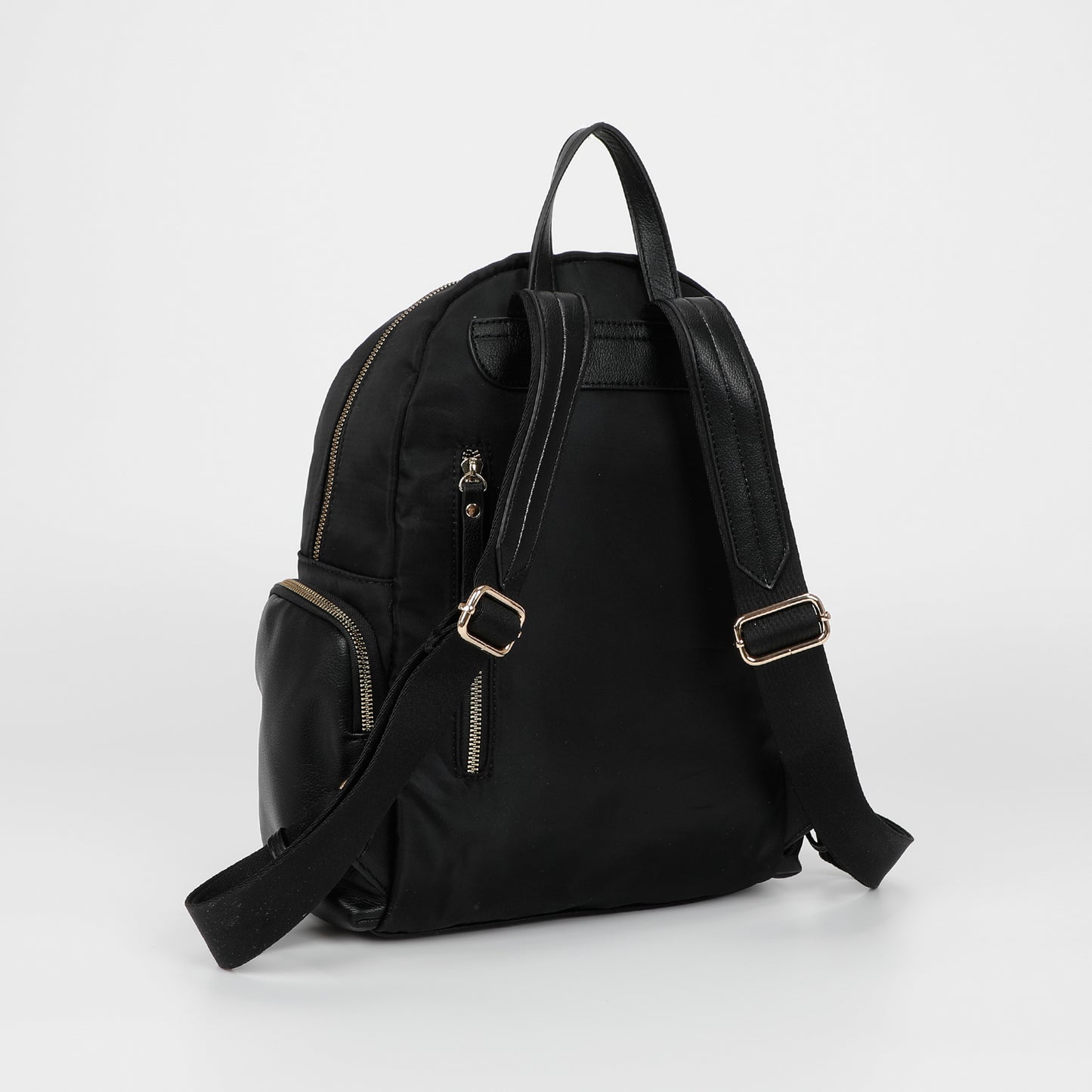ZAINO IN NYLON CON DETTAGLI IN PU