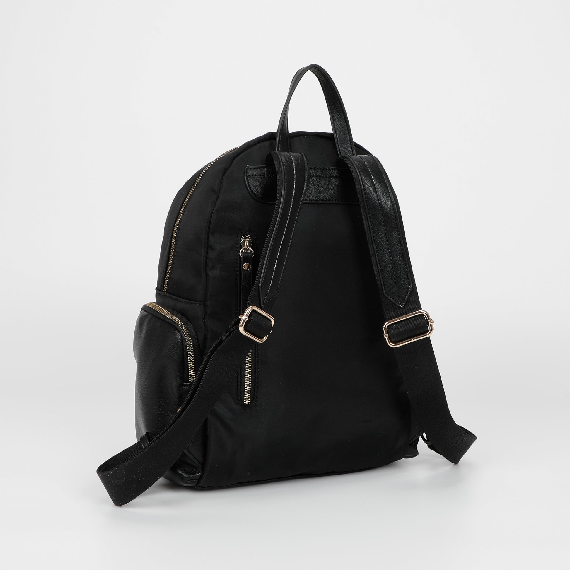 ZAINO IN NYLON CON DETTAGLI IN PU