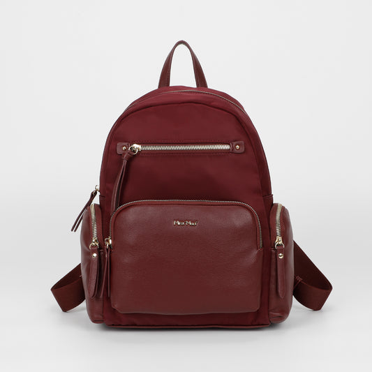 ZAINO IN NYLON CON DETTAGLI IN PU