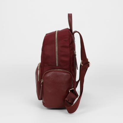 ZAINO IN NYLON CON DETTAGLI IN PU