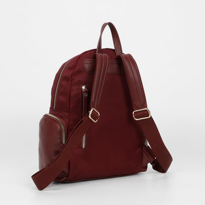 ZAINO IN NYLON CON DETTAGLI IN PU