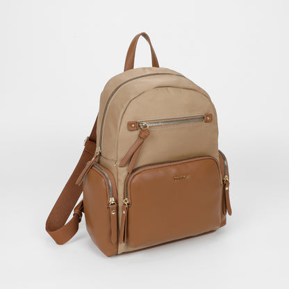 ZAINO IN NYLON CON DETTAGLI IN PU