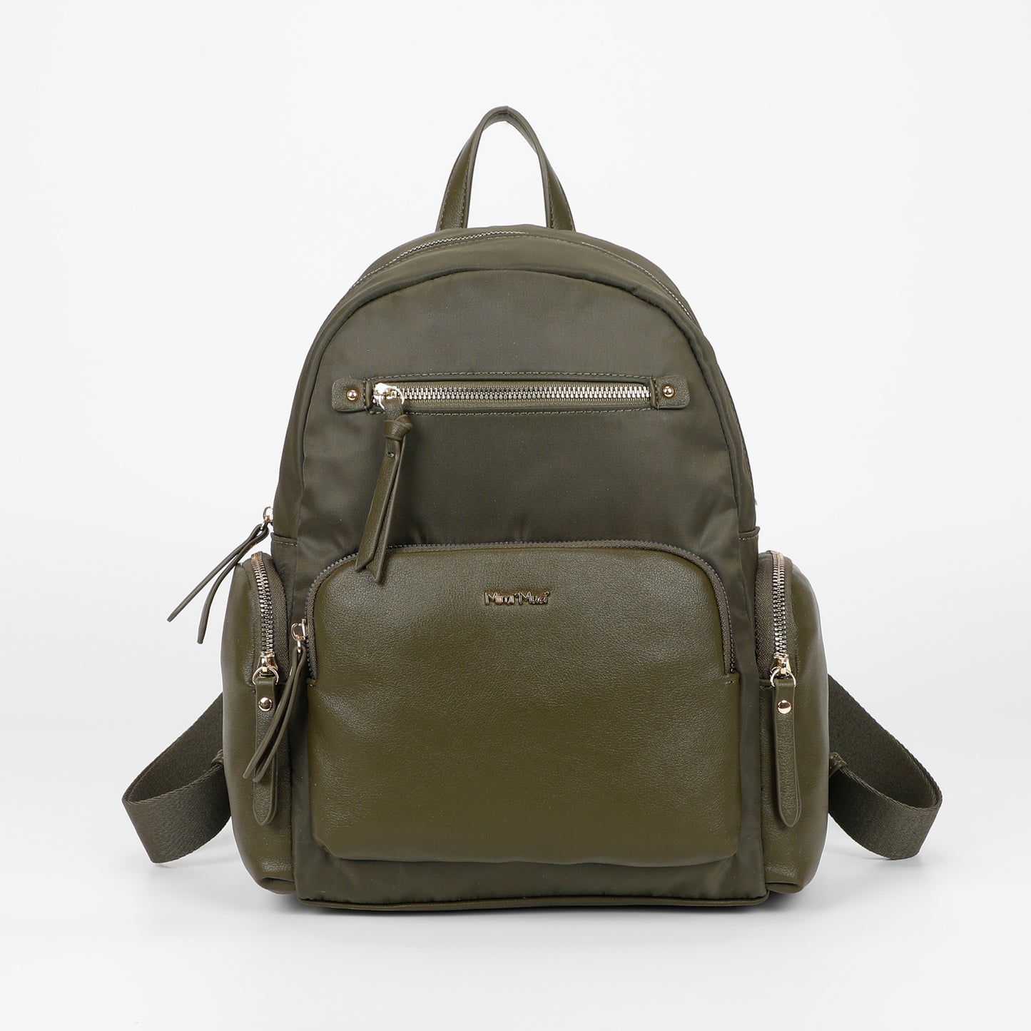 ZAINO IN NYLON CON DETTAGLI IN PU