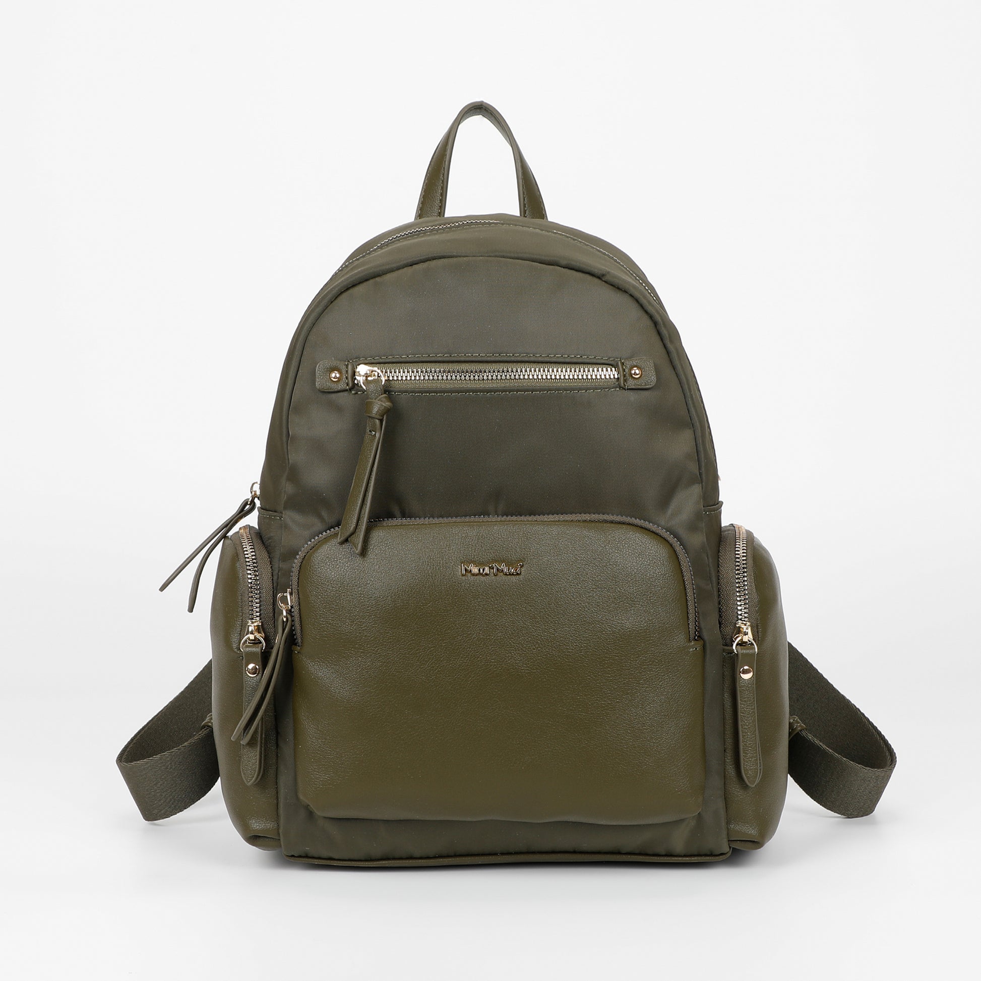 ZAINO IN NYLON CON DETTAGLI IN PU