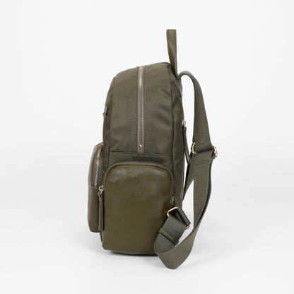 ZAINO IN NYLON CON DETTAGLI IN PU