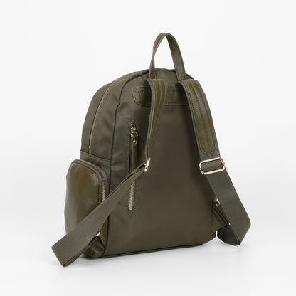 ZAINO IN NYLON CON DETTAGLI IN PU