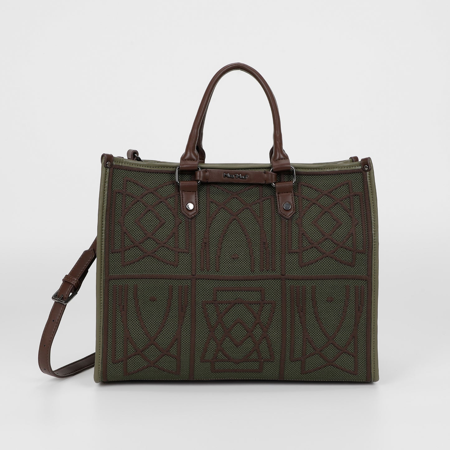 BORSA TOTE GRANDE CON DISEGNO RICAMATO