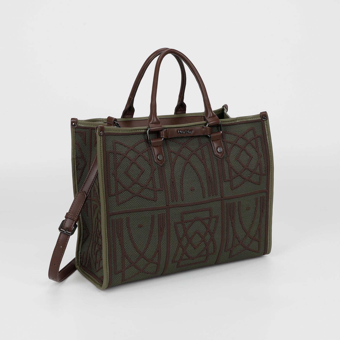 BORSA TOTE GRANDE CON DISEGNO RICAMATO
