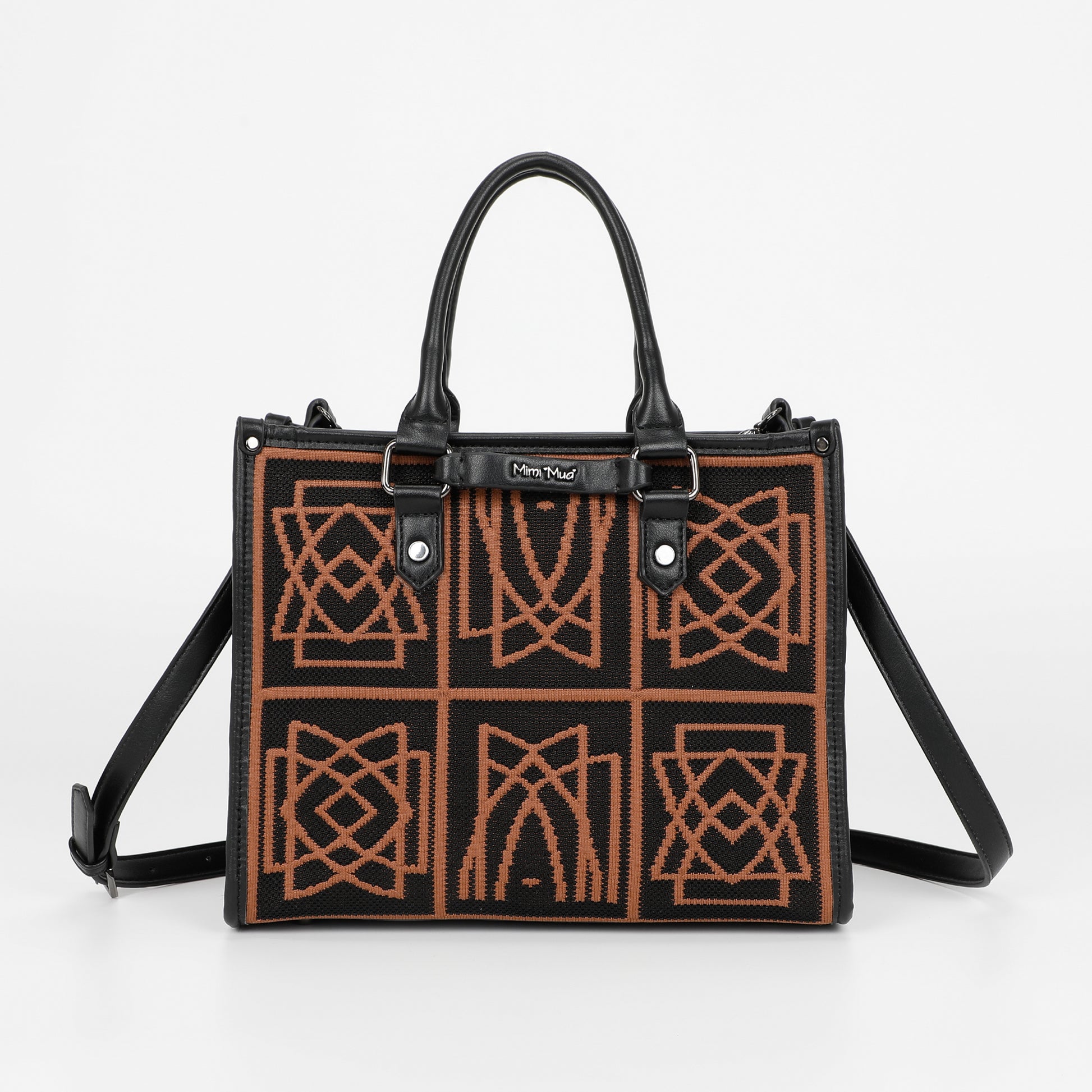 BORSA TOTE MEDIA CON DISEGNO RICAMATO