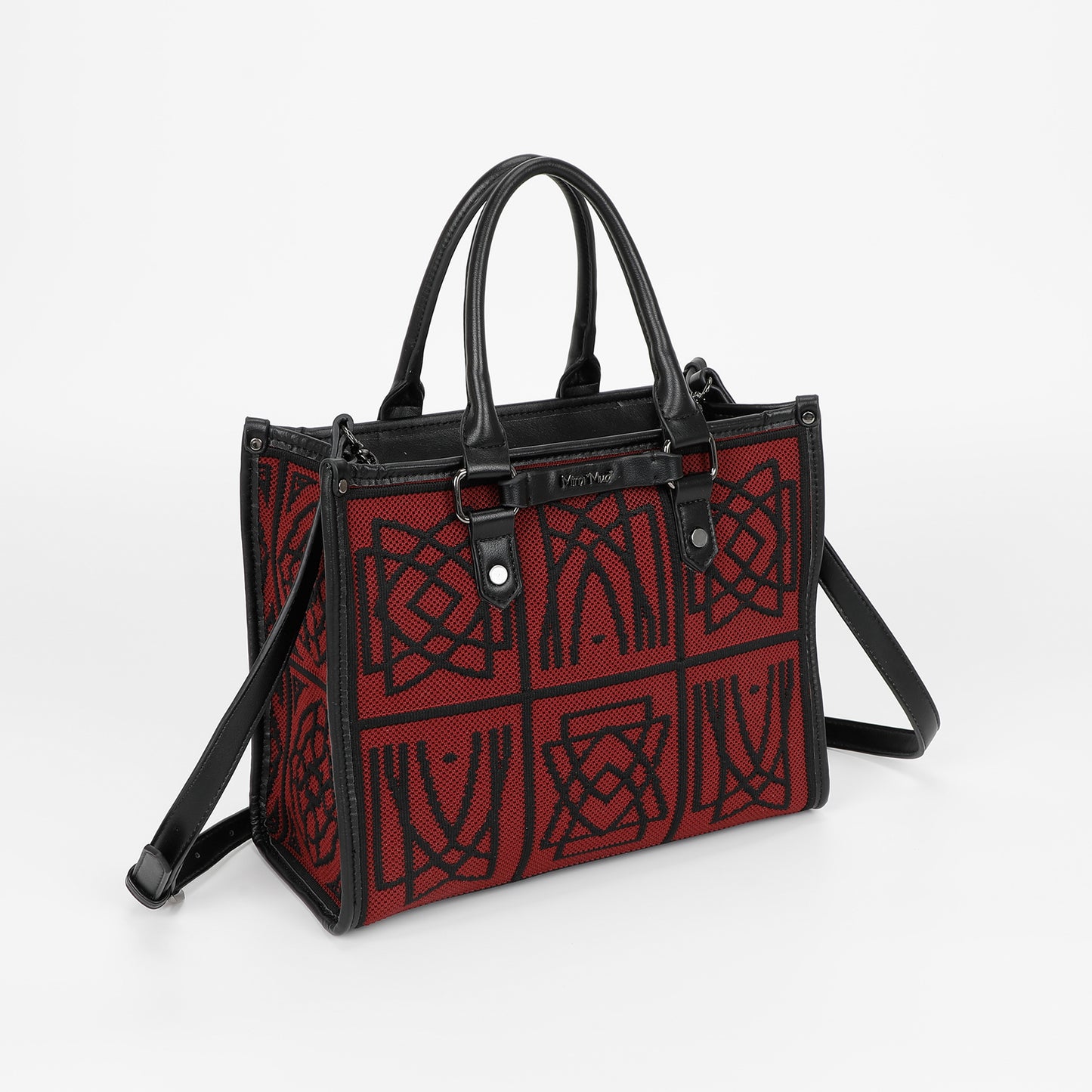 BORSA TOTE MEDIA CON DISEGNO RICAMATO